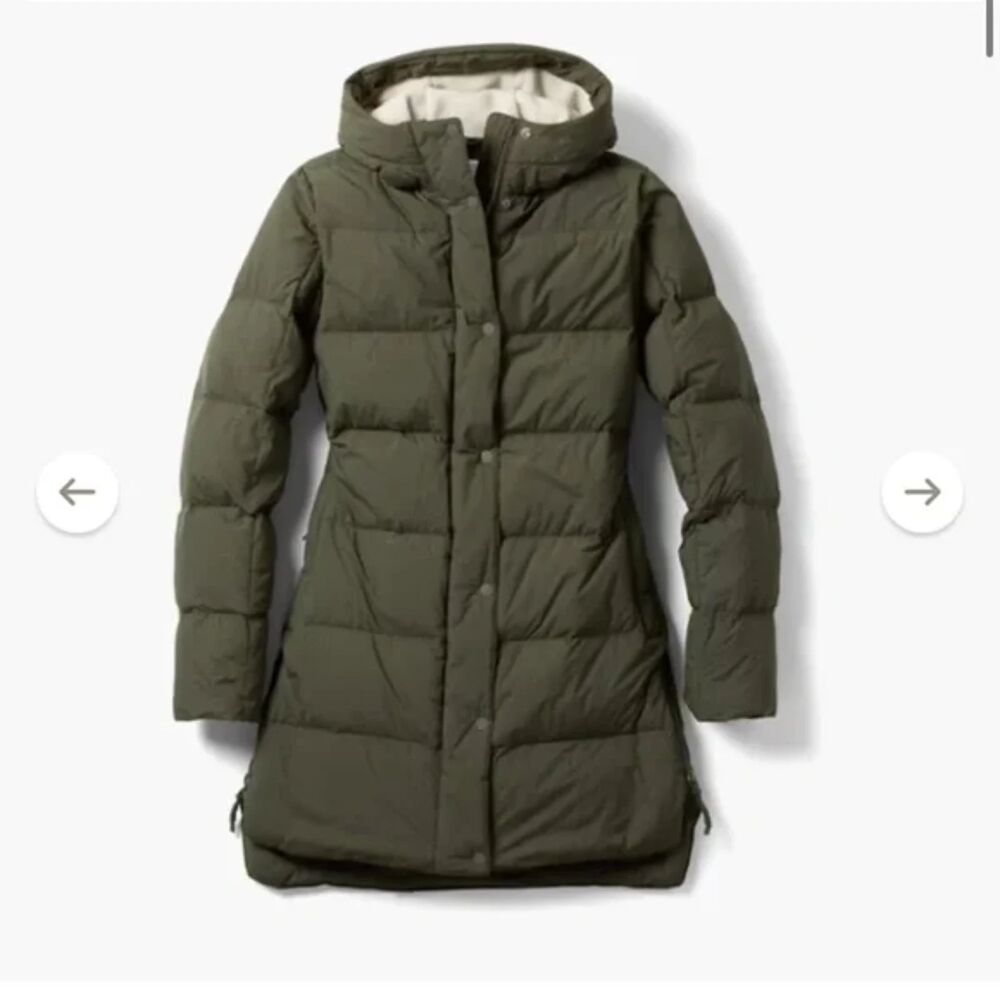 REI Women's Forest Green Puffer Coat